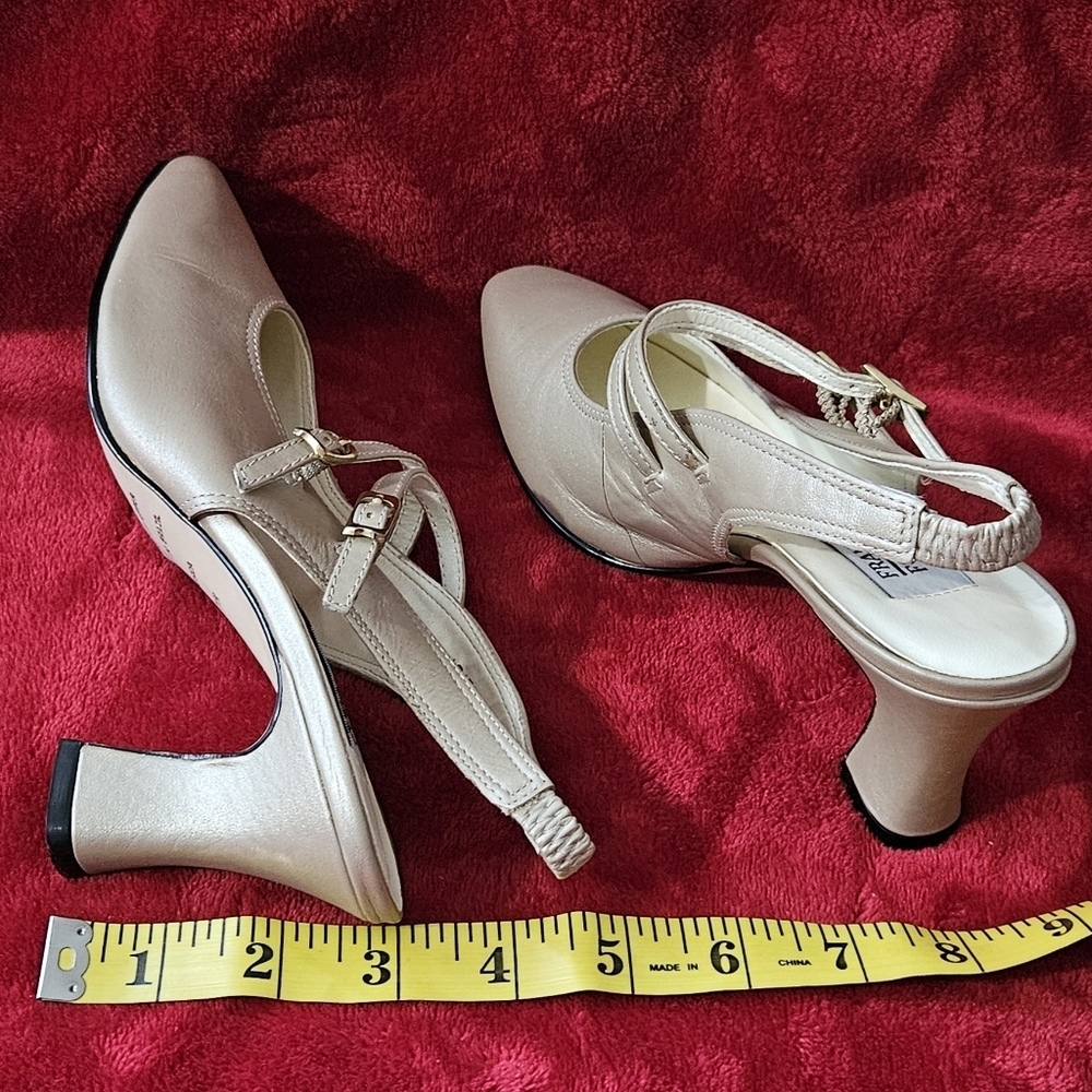 Franco Fortini Women's Taupe Slingback Shoes - Size 7 - Picture 4 of 6